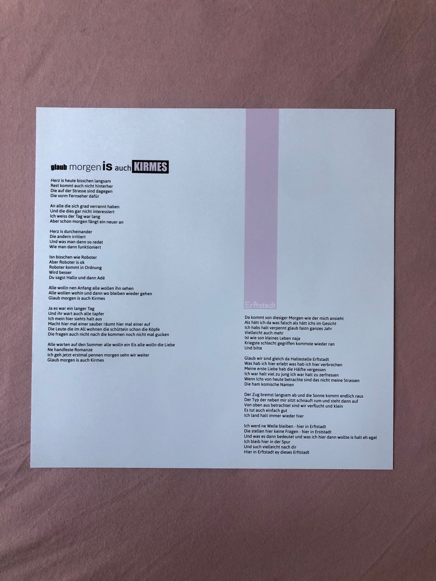 Komparse - Glaub morgen is auch Kirmes · Vinyl